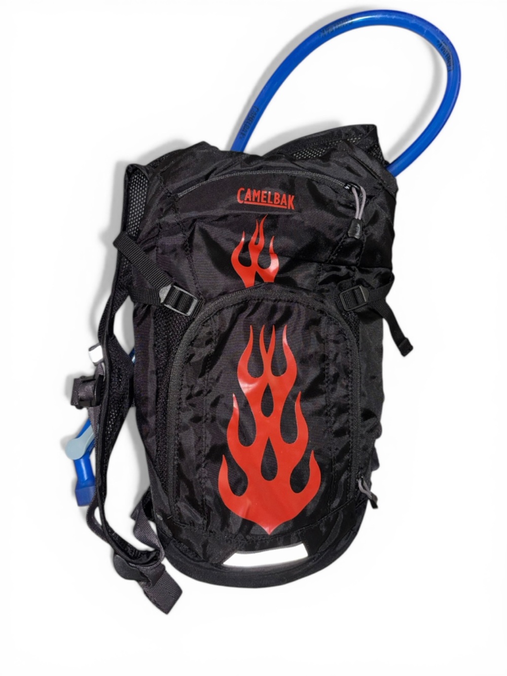 Kid’s Black w/Red Flames Camelbak Mini M.U.L.E. Hydration Backpack